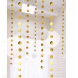 Banner cu Cerculete, Flippy, Tip Franjuri, 4 m, Rola de Ata Inclusa, Auriu