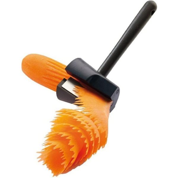 Accesoriu pentru Taiat in Forma de Spirala, Flippy, Multifunctional pentru Legume, Cutit pentru Spirale, 16×5.5 cm, Negru