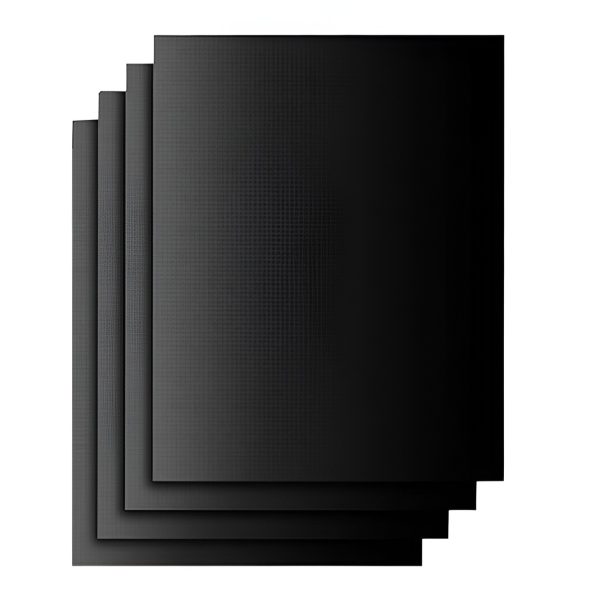 Set 4 Folii Antiaderente din Teflon, Flippy, Multifunctionale, Rezistente la Apa si Temperaturi Ridicate, pentru Gratar, Cuptor, BBQ Grill, 40×33 cm, Negru