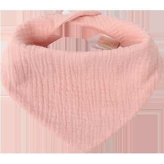 Baveta Triunghiulara, Flippy, din Bumbac, pentru Copii 0-12 Luni, 33×32 cm, Rezistenta la Apa, Roz