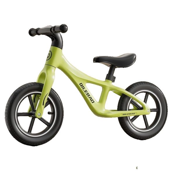 Bicicleta pentru Copii, Flippy, Fara Pedale, Pentru 2-6 Ani, 2 Roti Silentioase, Sa Reglabila 43 – 58 cm, din Plastic si Fibra de Sticla, 88 x 56 x 43 cm, Verde