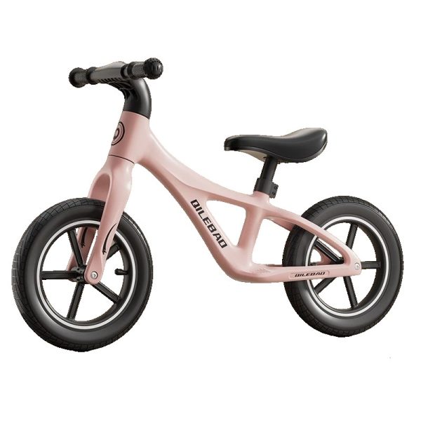 Bicicleta pentru Copii, Flippy, Fara Pedale, Pentru 2-6 Ani, 2 Roti Silentioase, Sa Reglabila 43 – 58 cm, din Plastic si Fibra de Sticla, 88 x 56 x 43 cm, Roz