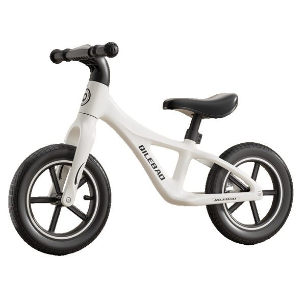 Bicicleta pentru Copii, Flippy, Fara Pedale, Pentru 2-6 Ani, 2 Roti Silentioase, Sa Reglabila 43 – 58 cm, din Plastic si Fibra de Sticla, 88 x 56 x 43 cm, Alb