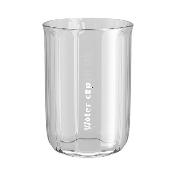 Cana de Apa pentru Clatit, Flippy, pentru Periuta de Dinti, 200 ml, 10.4 x 7.3 cm, Gri Transparent