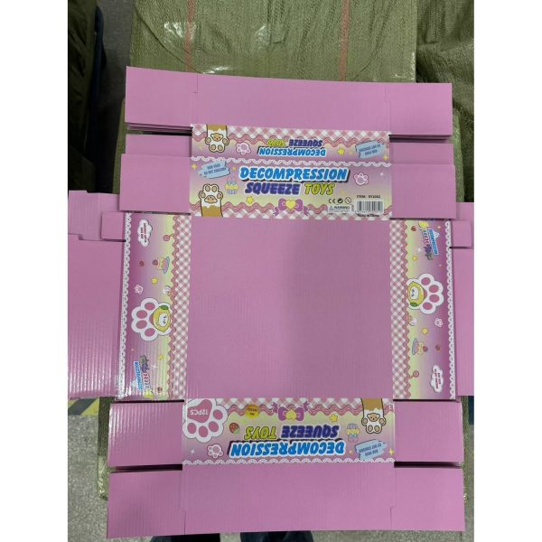 Ambalaj pentru Jucarii Antistres Squishy Cat Paw, Flippy, cu Revenire Lenta, 27 x 24 x 8 cm, Roz