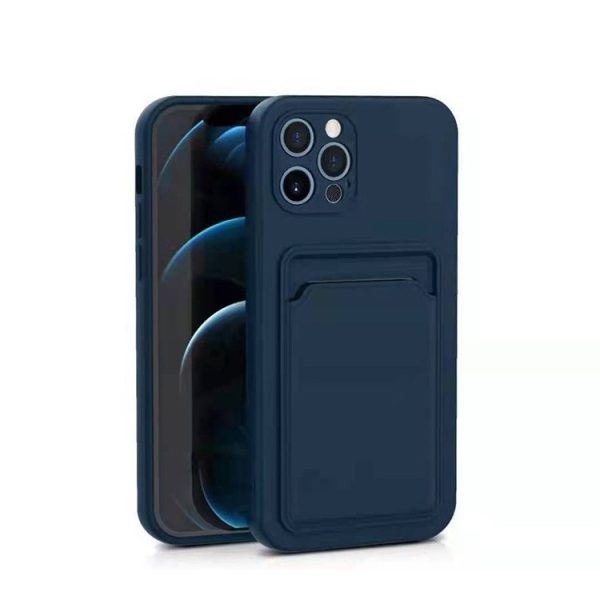 Husa de Protectie, Flippy, pentru Samsung Galaxy A32 5G, din TPU + PC, cu Suport pentru Card, Albastru Inchis