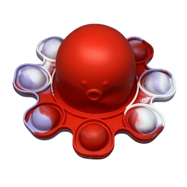 Jucarie antistres din silicon, Pop It Now and Flip It, Caracatita reversibila, 20×10 cm, Model 2, Multicolor