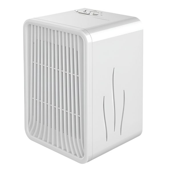Mini Incalzitor pentru Birou, Flippy, Incalzire si Racire, 1000-1200W, cu Lumini, cu Maner, Lungime Cablu 1.5 m, 3 Trepte de Temperatura, 15.3×13.8×22.5 cm, Alb