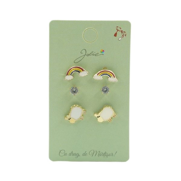 Set 3 Perechi Cercei Curcubeu, Piatra, Oita