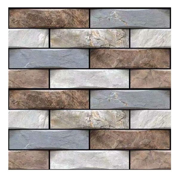 10 x Placi Tapet Autocolant 3D cu Imitatie de Marmura, pentru Perete Bucatarie Sufragerie, Usor de Curatat, Rezistent la Apa, Autoadeziv, 30×30 cm, Gri Maro Bej