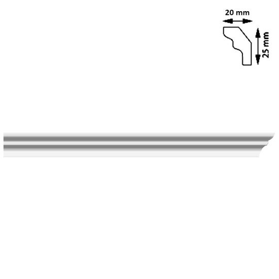 Bagheta colturi, 25×20 mm, 2 m