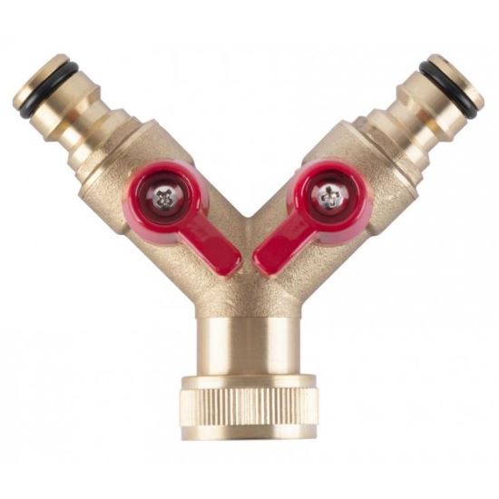 Adaptor robinet cu valva, filet interior, alama, 2 directii, 3/4”