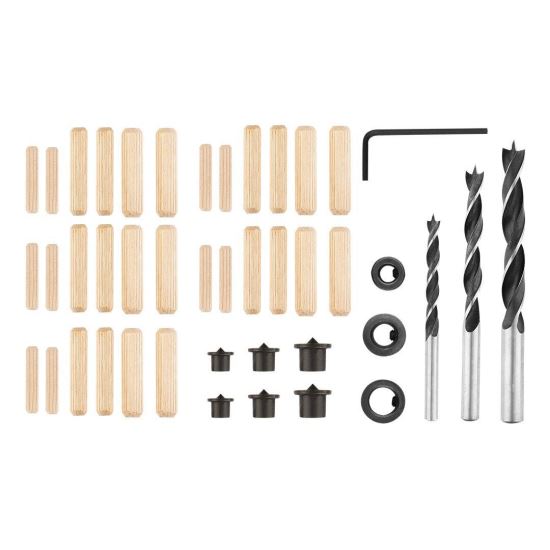 Imbinari, burghie, dibluri, pentru lemn, set 43 piese, Verto 