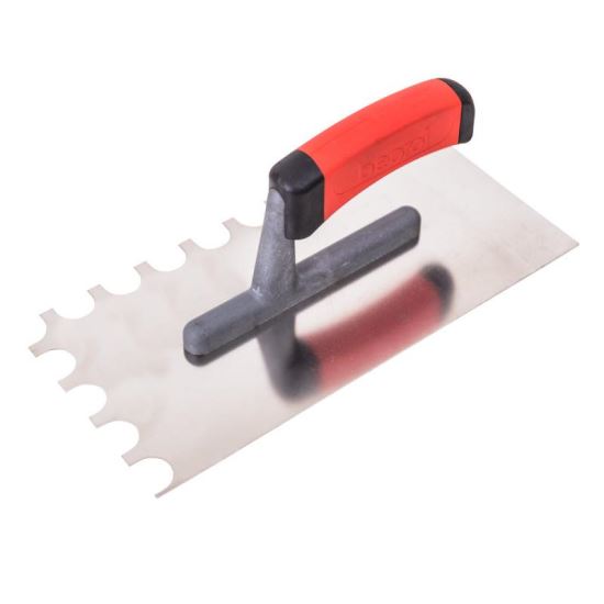 Gletiera inox cu zimti, maner soft, 13×28 cm, Beorol