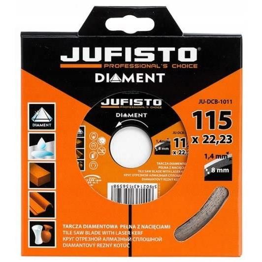 Disc diamantat continuu subtire, 115×1.4 mm, Jufisto