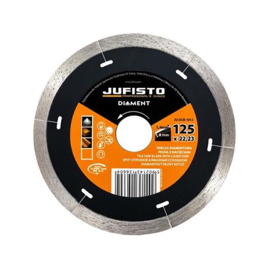 Disc diamantat continuu subtire, 125×1.4 mm, Jufisto