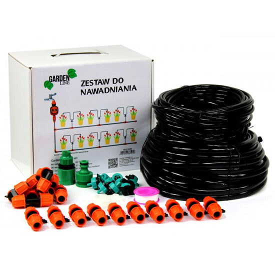 Sistem irigatii prin picurare, 64 piese, GardenLine