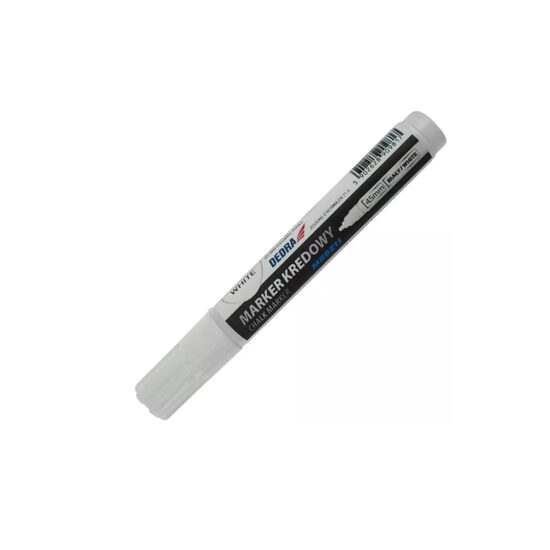 Marker cu creta, pentru lemn, sticla, plastic, alb, 4.5 mm, Dedra