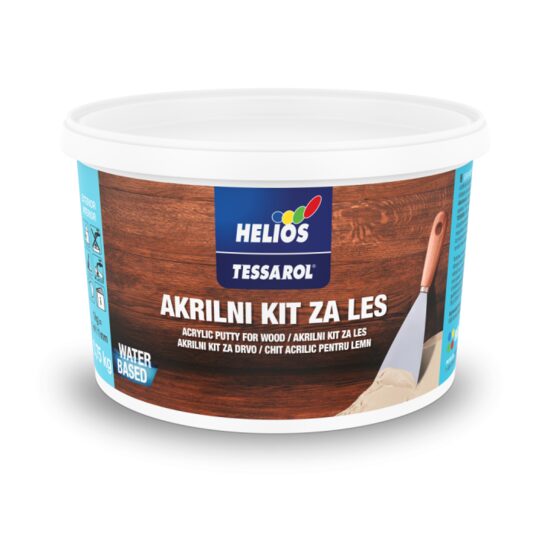 Chit acrilic pentru lemn, parchet, alb, 750g, HELIOS TESSAROL