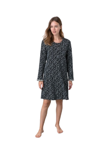 Camasa de noapte, Vamp, bumbac, negru