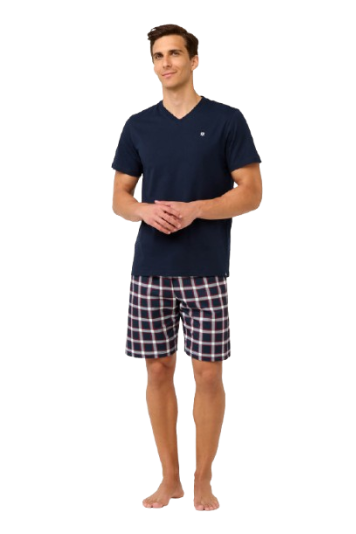 Pijama bărbați VAMP din bumbac 100%, tricou și pantaloni scurți