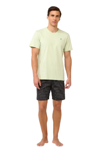 Pijama bărbați Vamp 100% bumbac, verde deschis